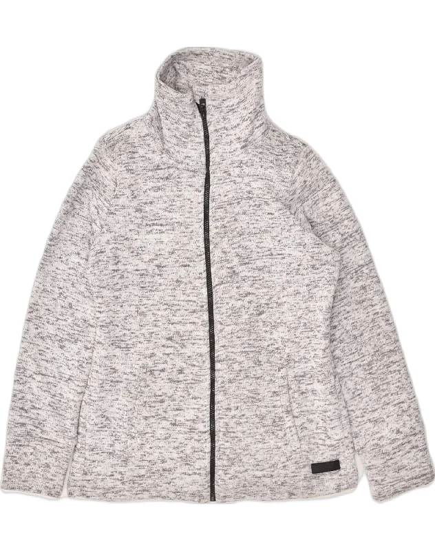 Year-End Sale CALVIN KLEIN Womens Cardigan Sweater UK 14 Medium Grey Polyester