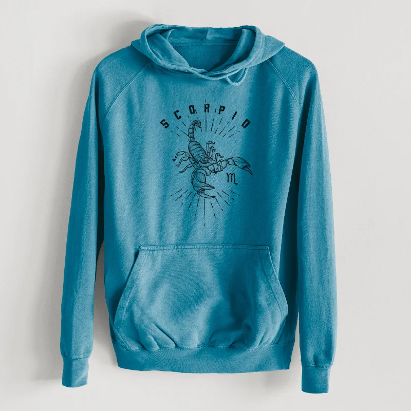 Super Deal Scorpio - Scorpion  - Mid-Weight Unisex Vintage 100% Cotton Hoodie
