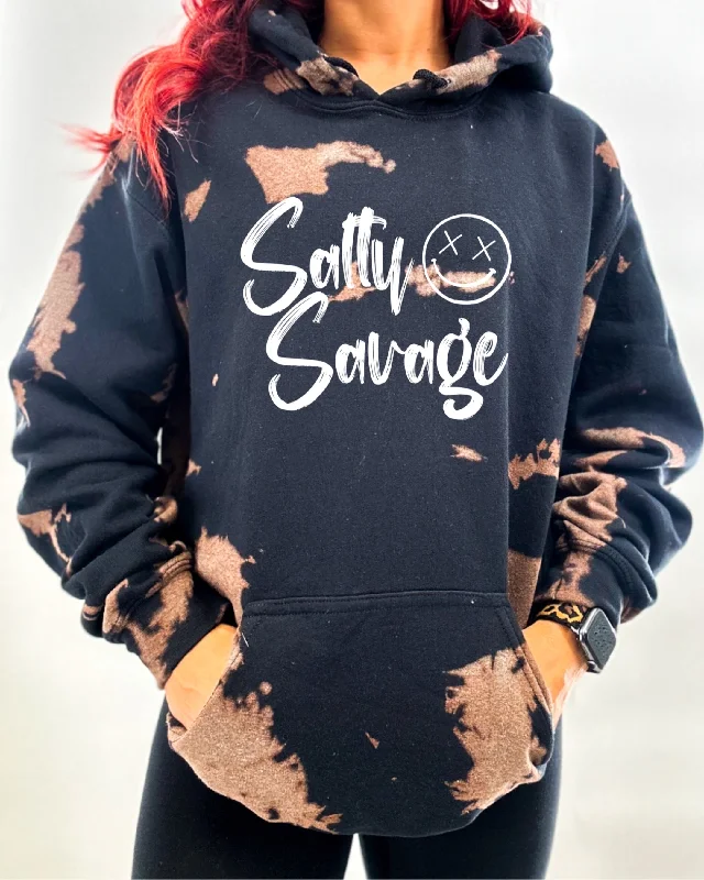 Deal of the Week Salty Savage Unisex "Signature" Classic Hoodie | Bleach Washed