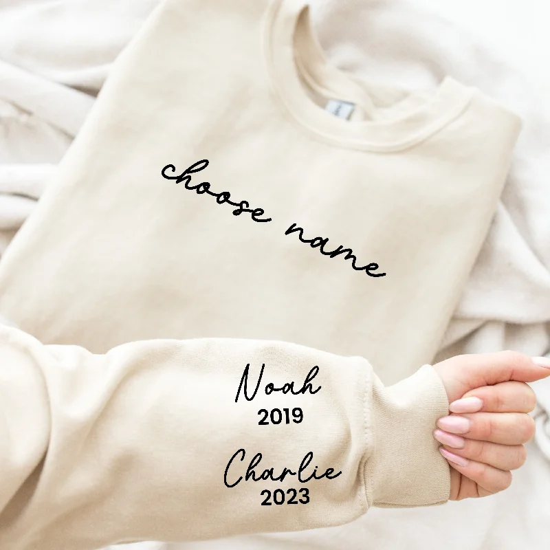 Quick Sale On My Sleeve Choose Your Name Personalised Sweatshirt