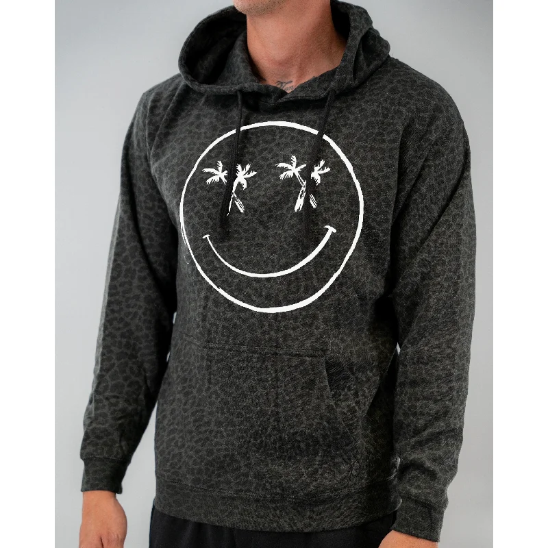 Overstock Sale Salty Savage Unisex "Palm Smile" Lounge Hoodie | Black Leopard