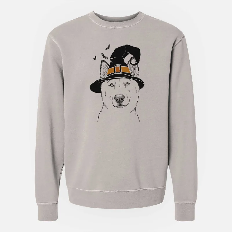 New Markdowns Witch London the Siberian Husky - Unisex Pigment Dyed Crew Sweatshirt