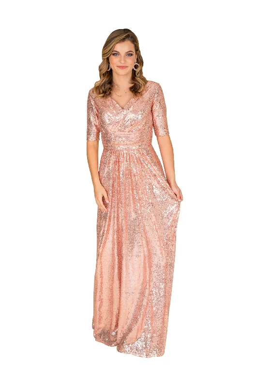 Closeout Women Sequin Fit Long Dress
