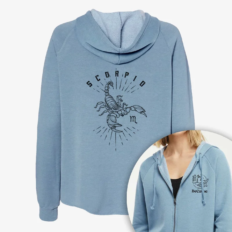 Price Cut Scorpio - Scorpion - Women's Cali Wave Zip-Up Sweatshirt