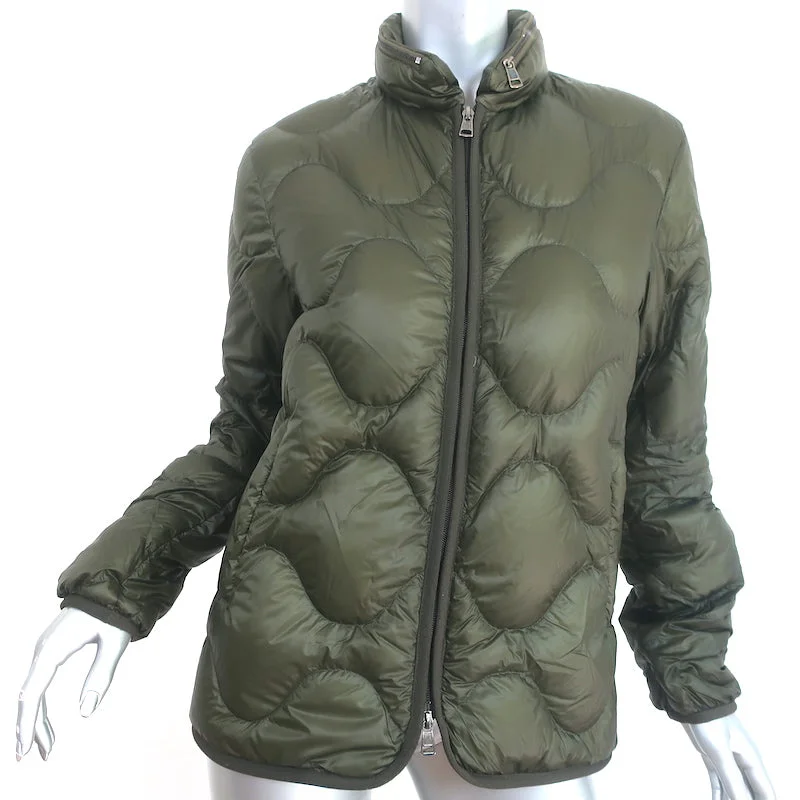 Stock Clearance Moncler Saire Quilted Down Puffer Jacket Army Green Size 1
