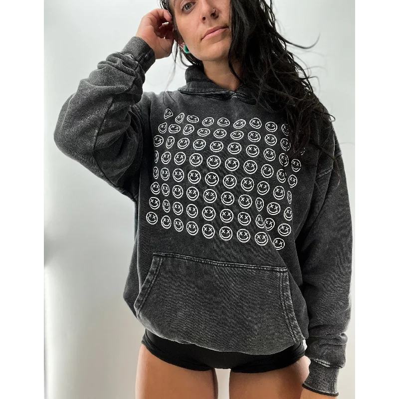 Fantastic Offers Salty Savage Unisex “OG Smile Stuck On Repeat” Mineral Wash Hoodie