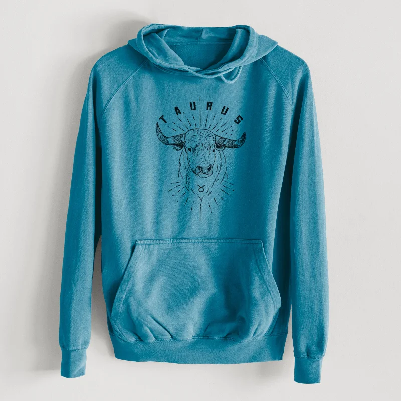 Instant Discount Taurus - Bull  - Mid-Weight Unisex Vintage 100% Cotton Hoodie