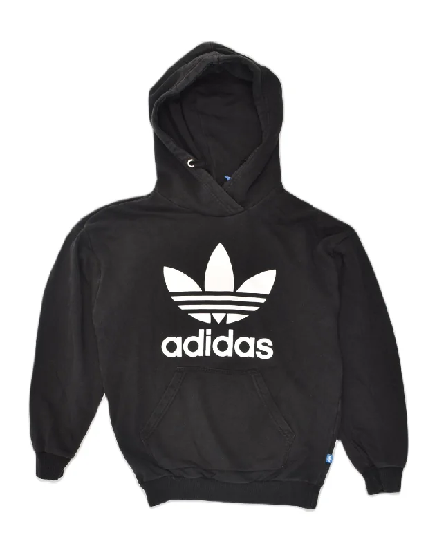 Special Offer ADIDAS Womens Oversized Graphic Hoodie Jumper UK 8 Small Black
