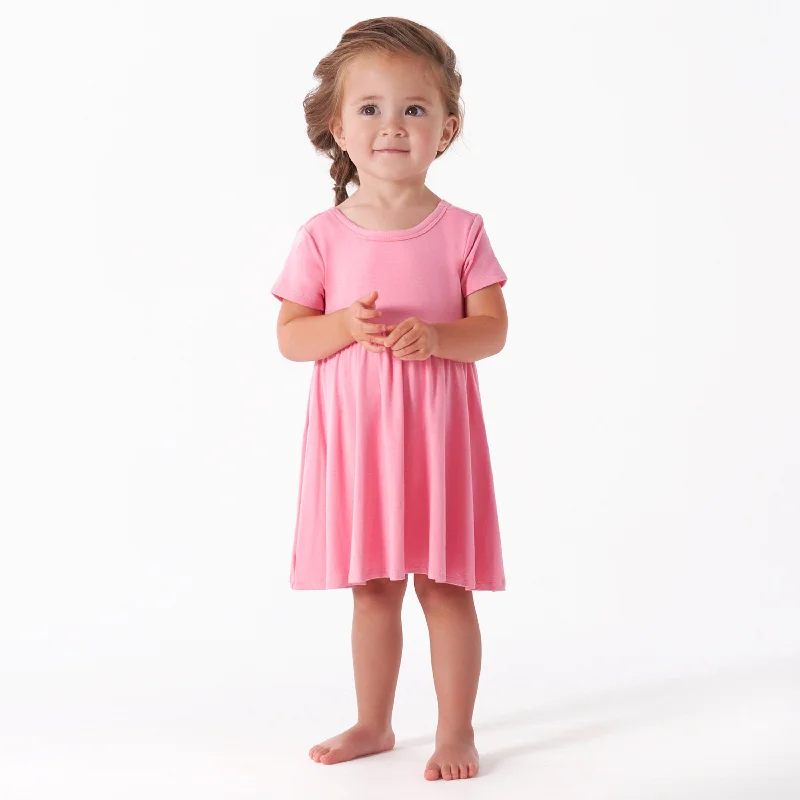 Special Price Infant & Toddler Girls Pink Lemonade Buttery Soft Viscose Made from Eucalyptus Twirl Dress Special Price Infant & Toddler Girls Pink Lemonade Buttery Soft Viscose Made from Eucalyptus Twirl Dress