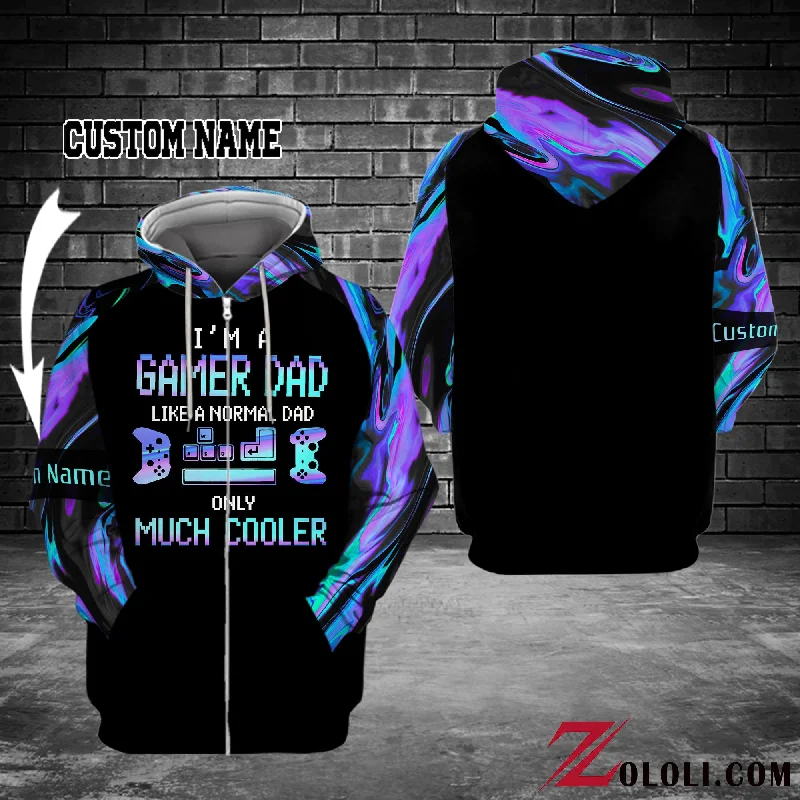 Closeout I'm a gamer dad only much cooler Hoodie Custom 3D TTM